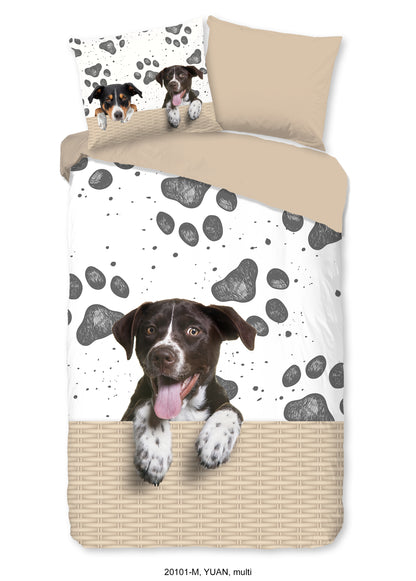 Kinderdekbedovertrek Pure microvezel Yuan - 1 persoons 140Ã—200/220 cm
