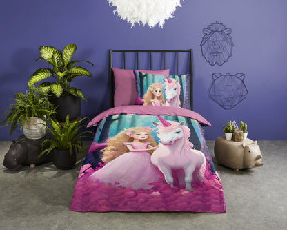 Kinderdekbedovertrek Pure microvezel Julia - 1 persoons 140Ã—200/220 cm