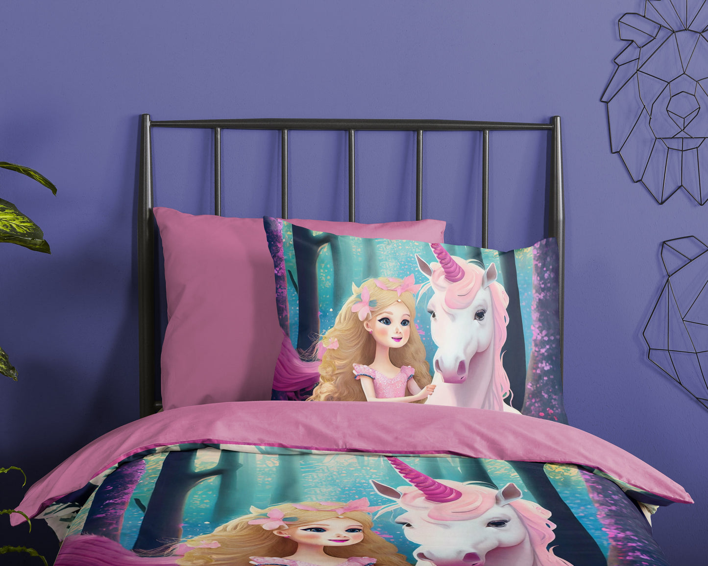 Kinderdekbedovertrek Pure microvezel Julia - 1 persoons 140Ã—200/220 cm