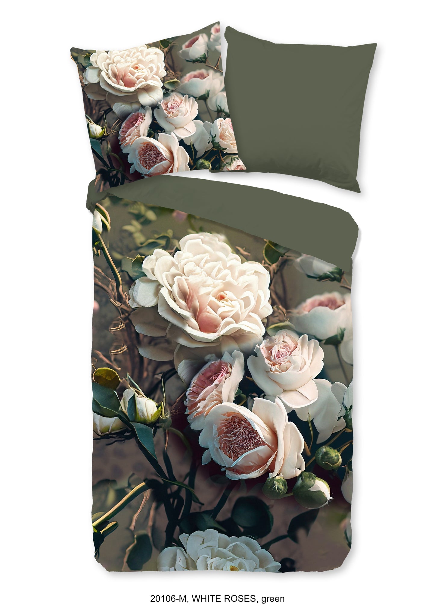 Dekbedovertrek Pure microvezel White Roses - Duitsland 135x200 + 1* 80x80 cm