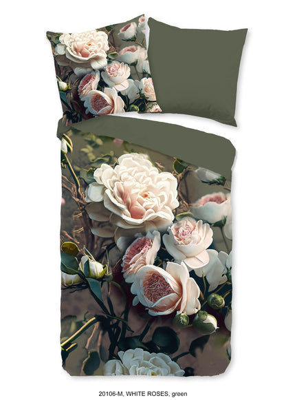 Dekbedovertrek Pure microvezel White Roses - Duitsland 135x200 + 1* 80x80 cm