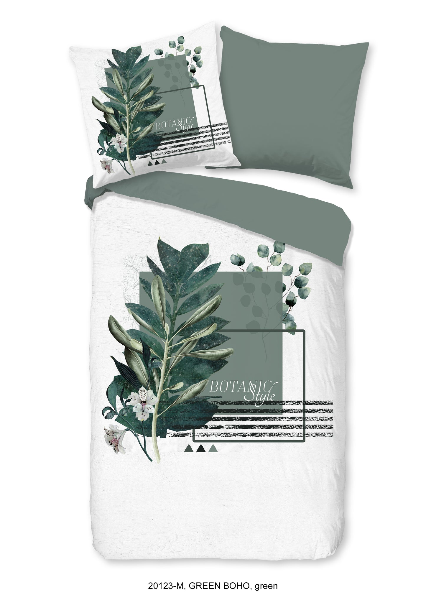 Dekbedovertrek Pure microvezel Green Boho - Duitsland 135x200 + 1* 80x80 cm