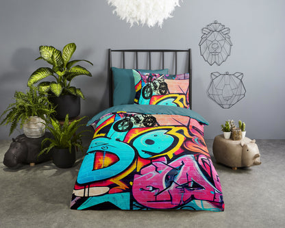 Kinderdekbedovertrek Good Morning Charlie - 1 persoons 140Ã—200/220 cm