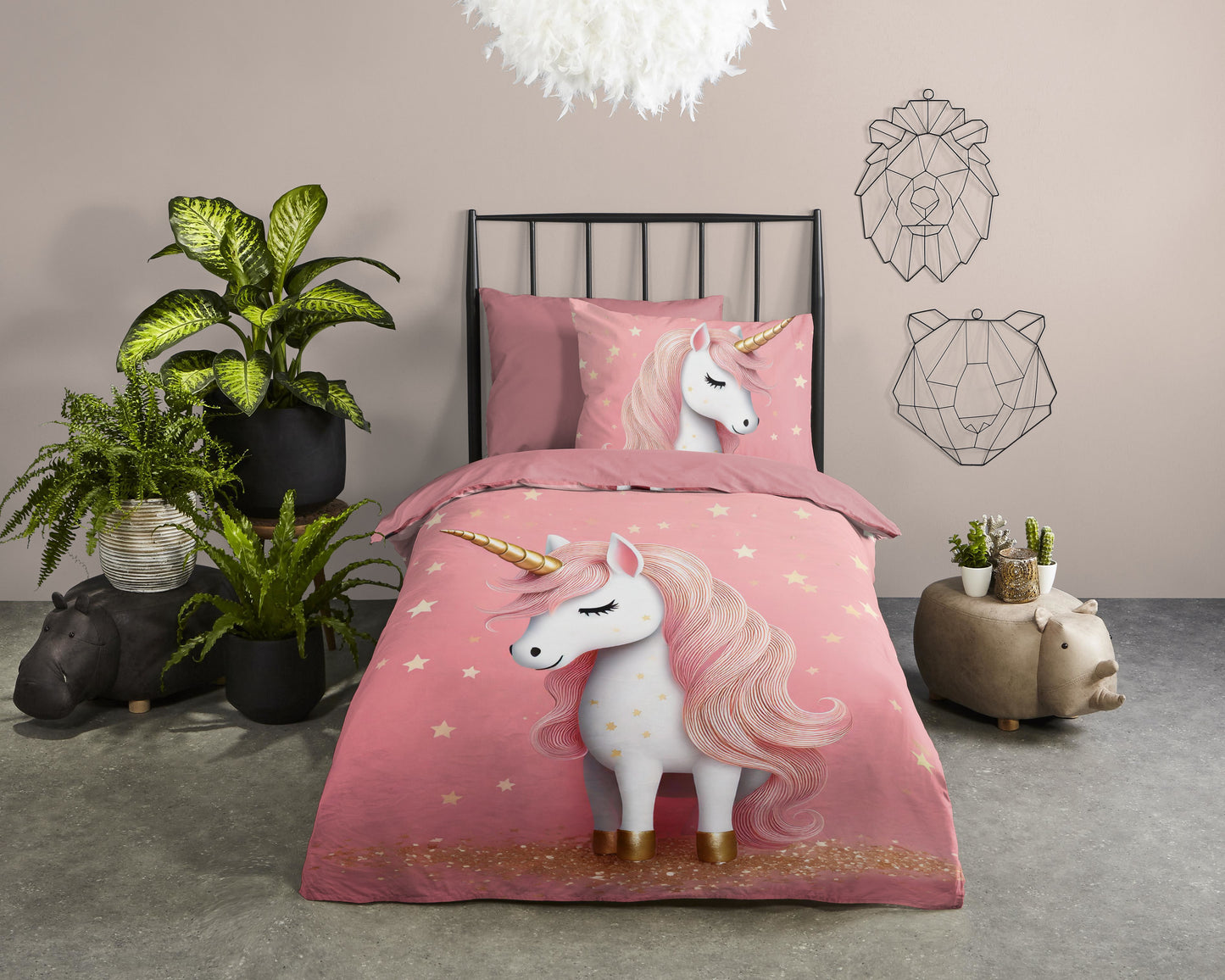 Kinderdekbedovertrek Pure Sparkles - 1 persoons 140Ã—200/220 cm