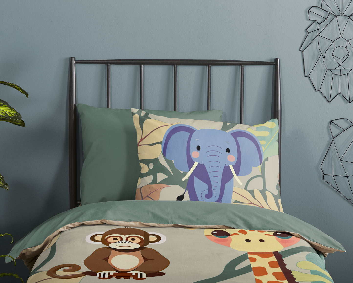 Kinderdekbedovertrek Pure Simba - 1 persoons 140Ã—200/220 cm