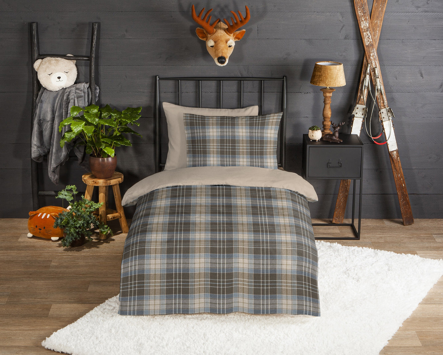 Dekbedovertrek Good Morning Cambridge flanel - Oostenrijk 140x200 + 1* 70x90 cm