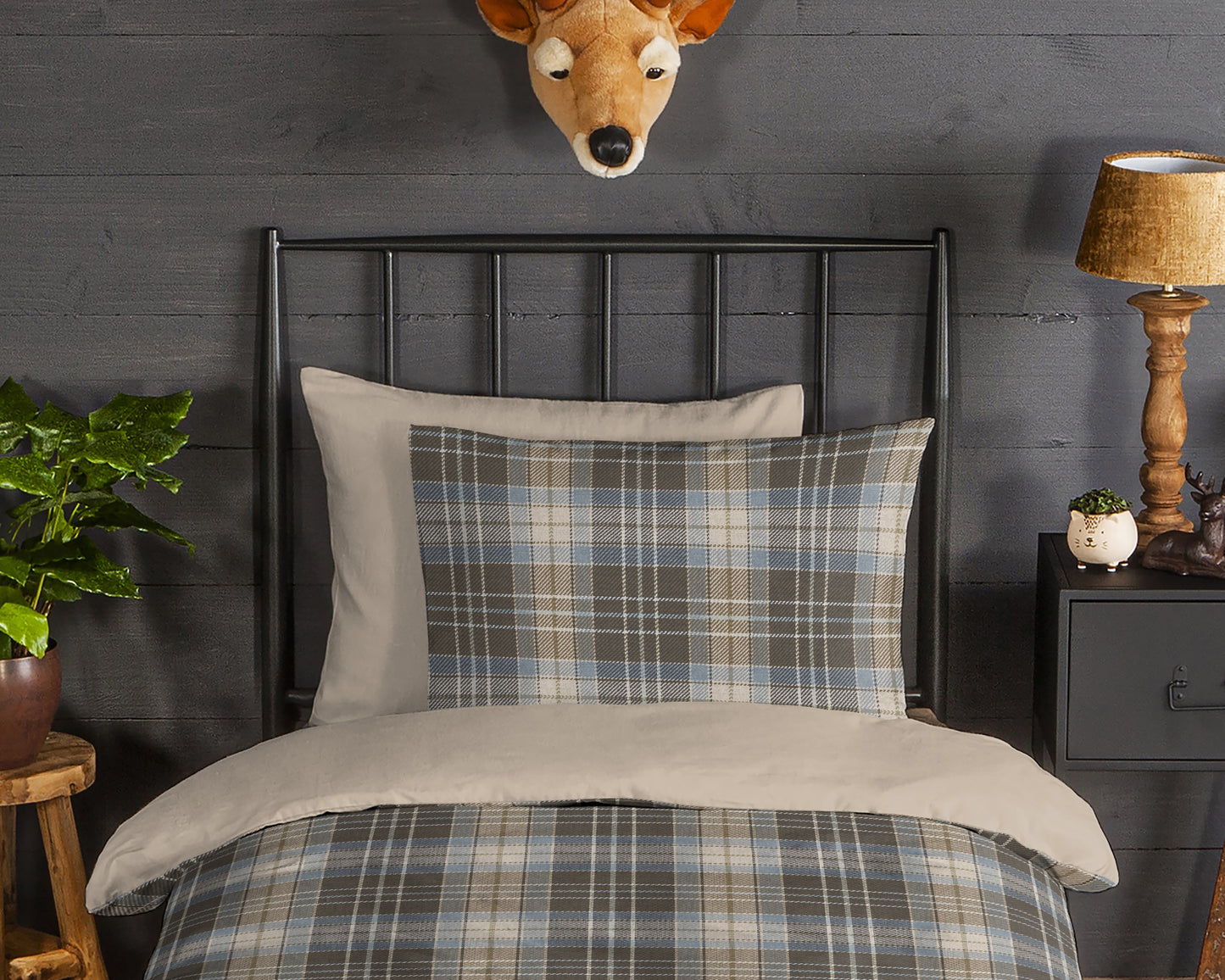 Dekbedovertrek Good Morning Cambridge flanel - Oostenrijk 140x200 + 1* 70x90 cm