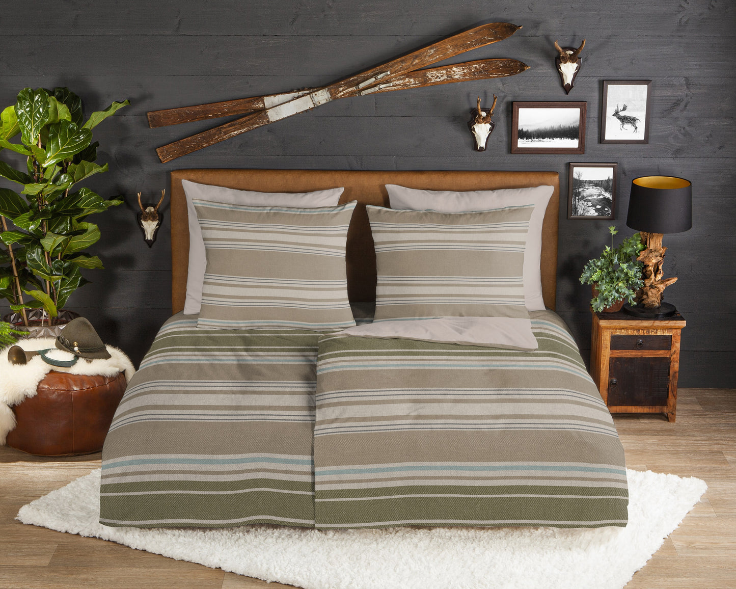 Dekbedovertrek Good Morning Oxford flanel - Duitsland 155x220 + 1* 80x80 cm