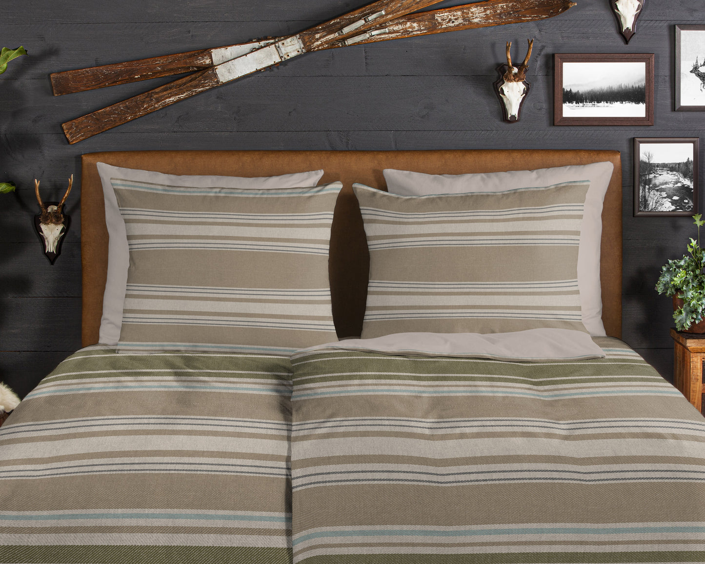 Dekbedovertrek Good Morning Oxford flanel - Duitsland 200x200 + 2* 80x80 cm
