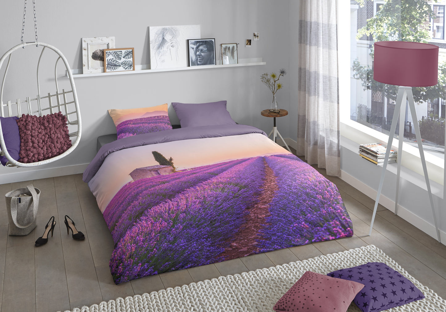 Dekbedovertrek Pure microvezel Lavender - Lits jumeaux 240x200/220 cm