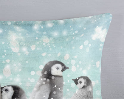 Kinderdekbedovertrek Good Morning Flanel Pengu - 1 persoons 140Ã—200/220 cm