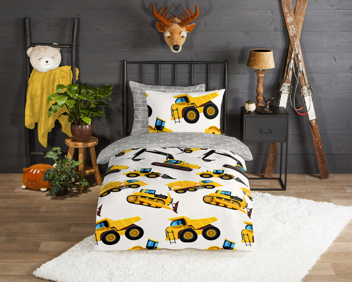 Kinderdekbedovertrek Good Morning Flanel Dig - 1 persoons 140Ã—200/220 cm