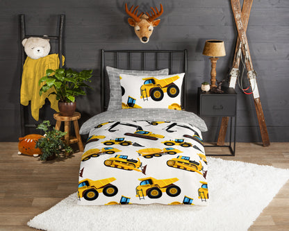Kinderdekbedovertrek Good Morning Flanel Dig - 1 persoons 140Ã—200/220 cm