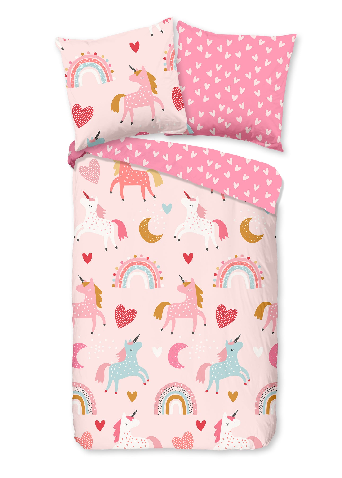 Kinderdekbedovertrek Good Morning Flanel Unicorn - Duitsland 135x200 + 1* 80x80 cm