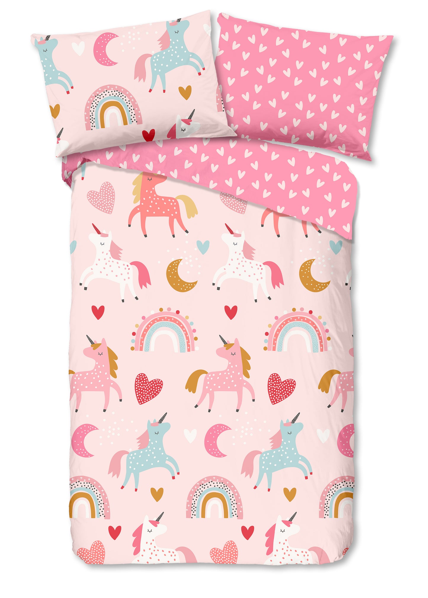Kinderdekbedovertrek Good Morning Flanel Unicorn - Oostenrijk 140x200 + 1* 70x90 cm