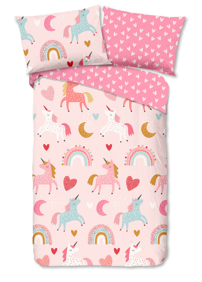 Kinderdekbedovertrek Good Morning Flanel Unicorn - Oostenrijk 140x200 + 1* 70x90 cm