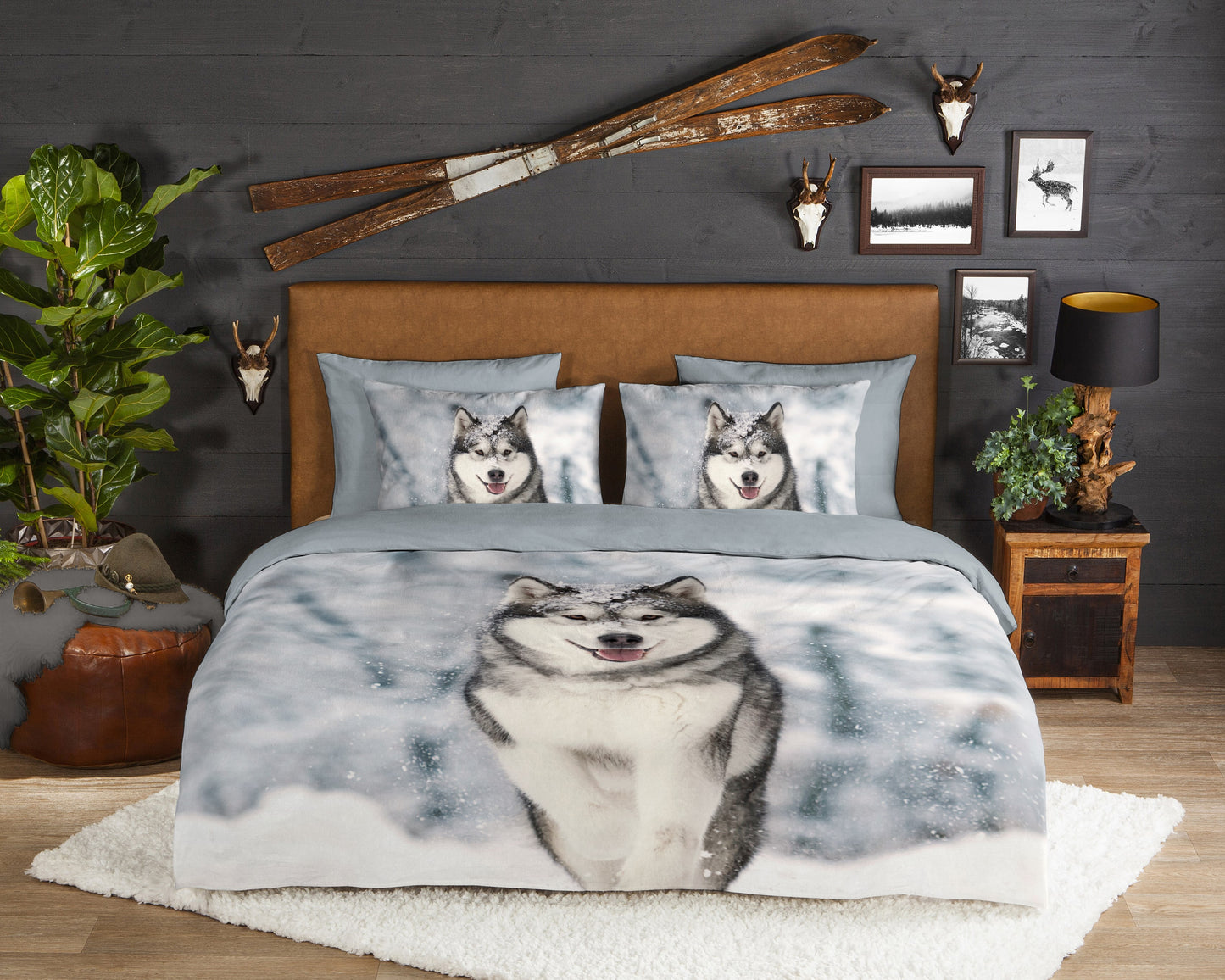 Dekbedovertrek Good Morning Flanel Husky - Lits jumeaux 240x200/220 cm
