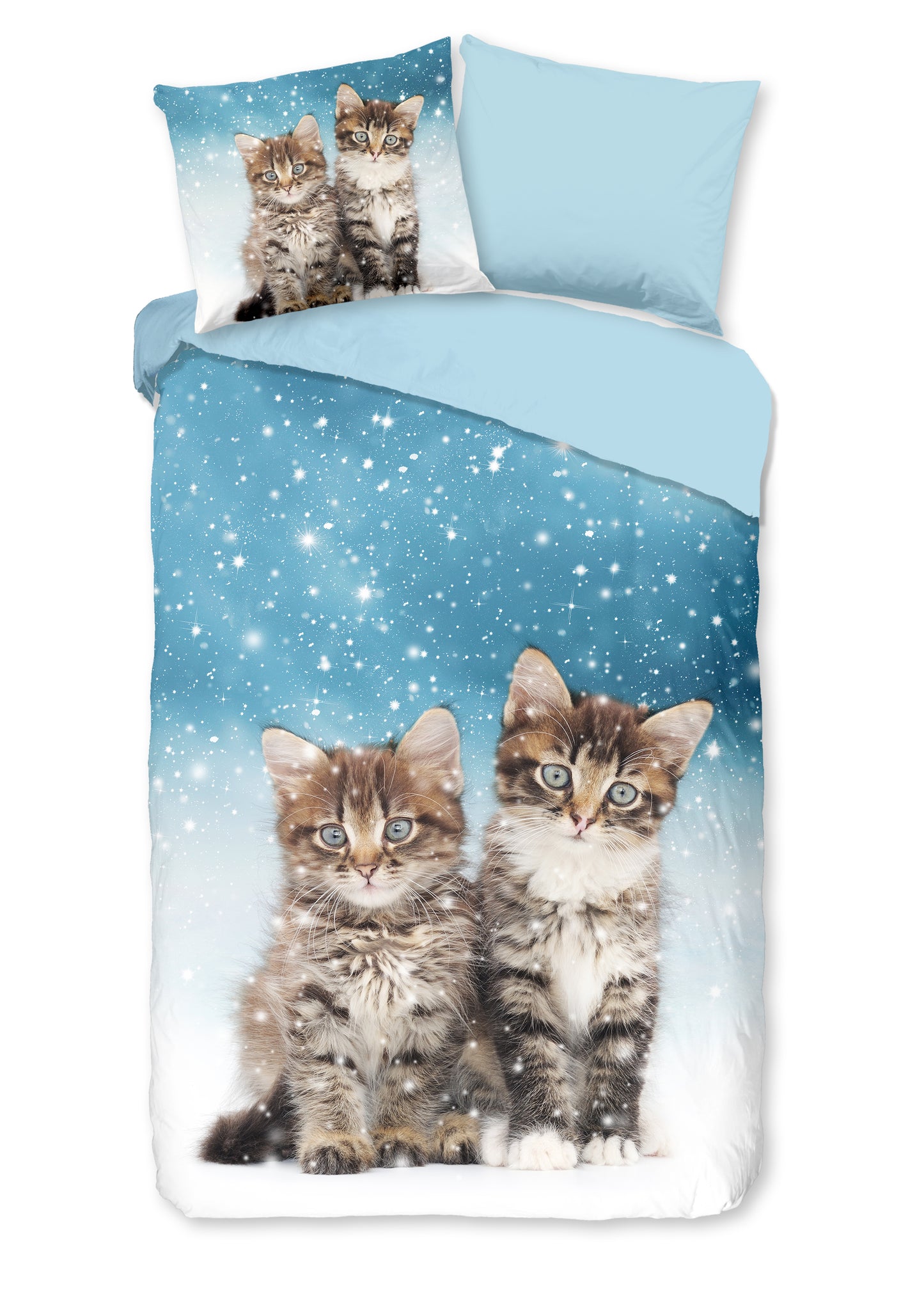 Kinderdekbedovertrek Good Morning Flanel Family - 1 persoons 140Ã—200/220 cm