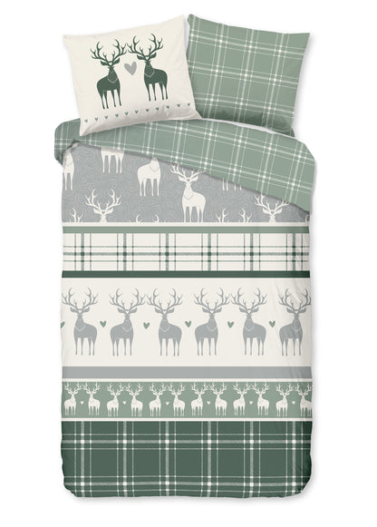 Dekbedovertrek Good Morning Flanel Bjirk - 1 persoons 140Ã—200/220 cm