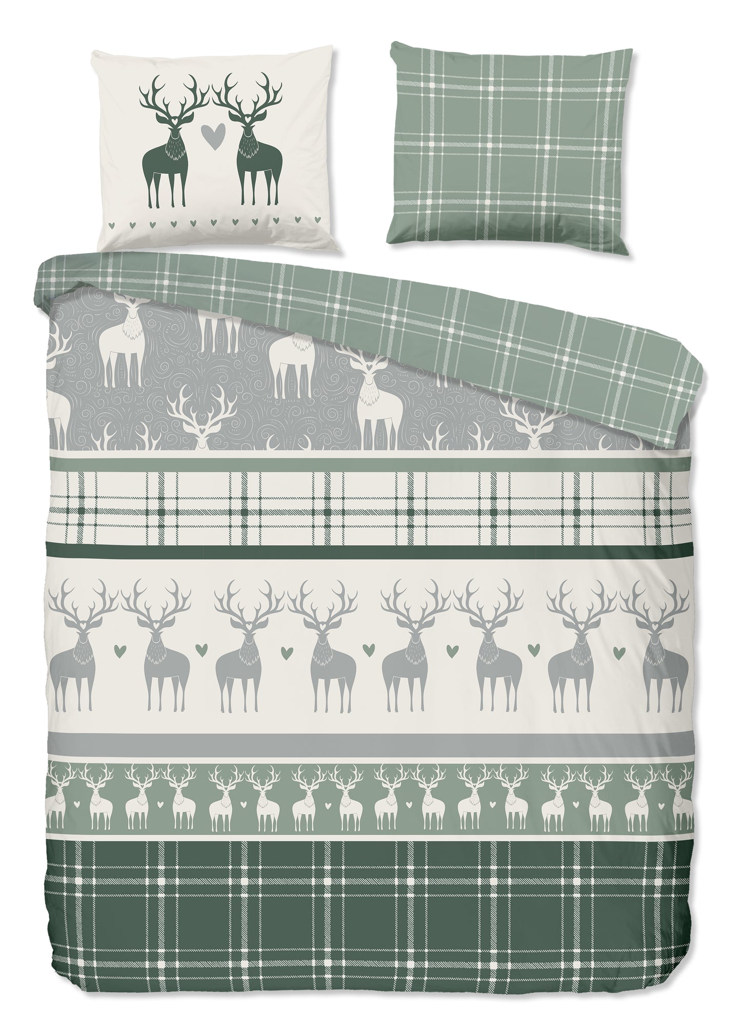 Dekbedovertrek Good Morning Flanel Bjirk - Lits jumeaux 240x200/220 cm