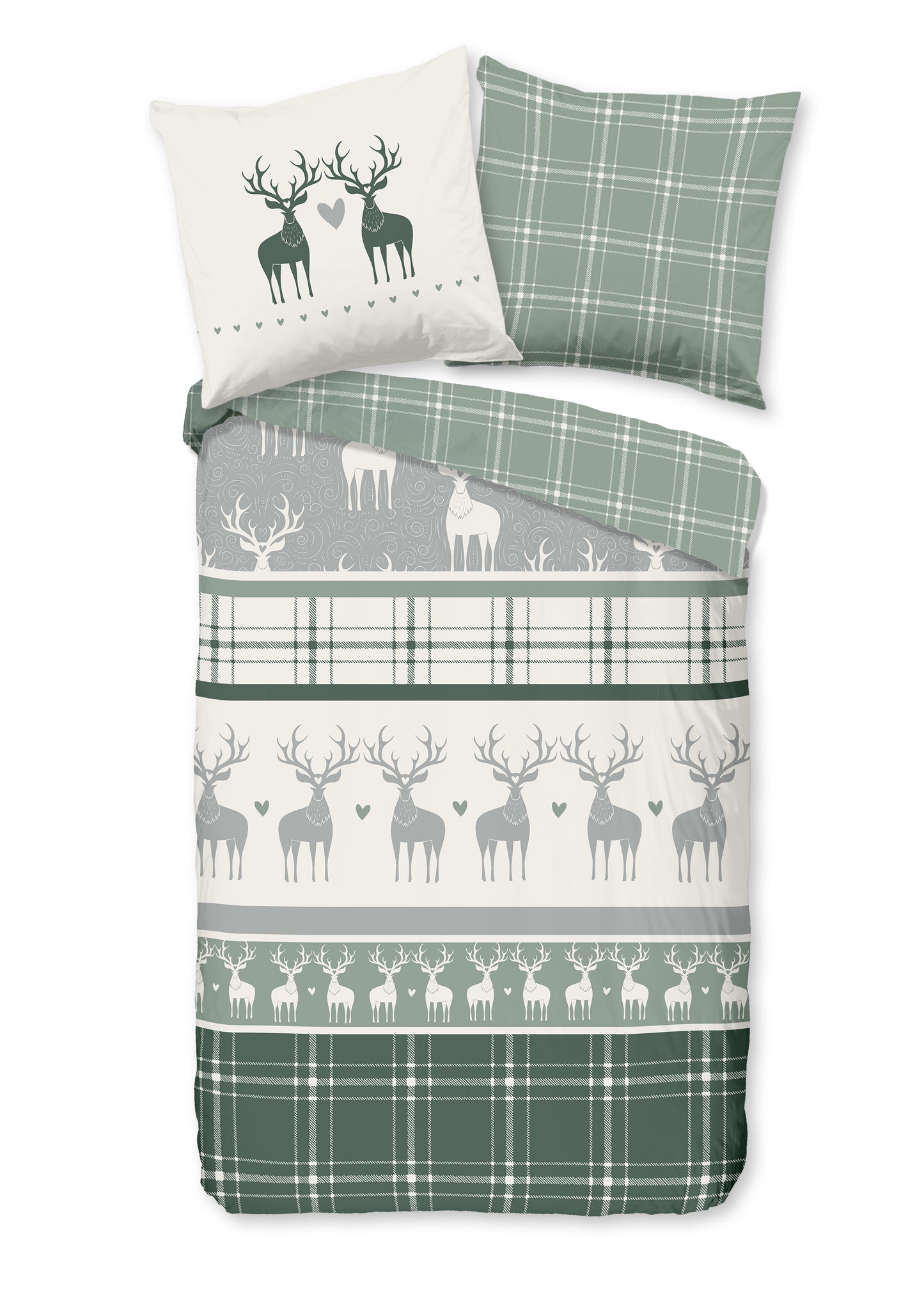 Dekbedovertrek Good Morning Flanel Bjirk - Duitsland 155x220 + 1* 80x80 cm
