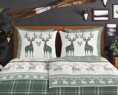 Dekbedovertrek Good Morning Flanel Bjirk - Duitsland 200x200 + 2* 80x80 cm