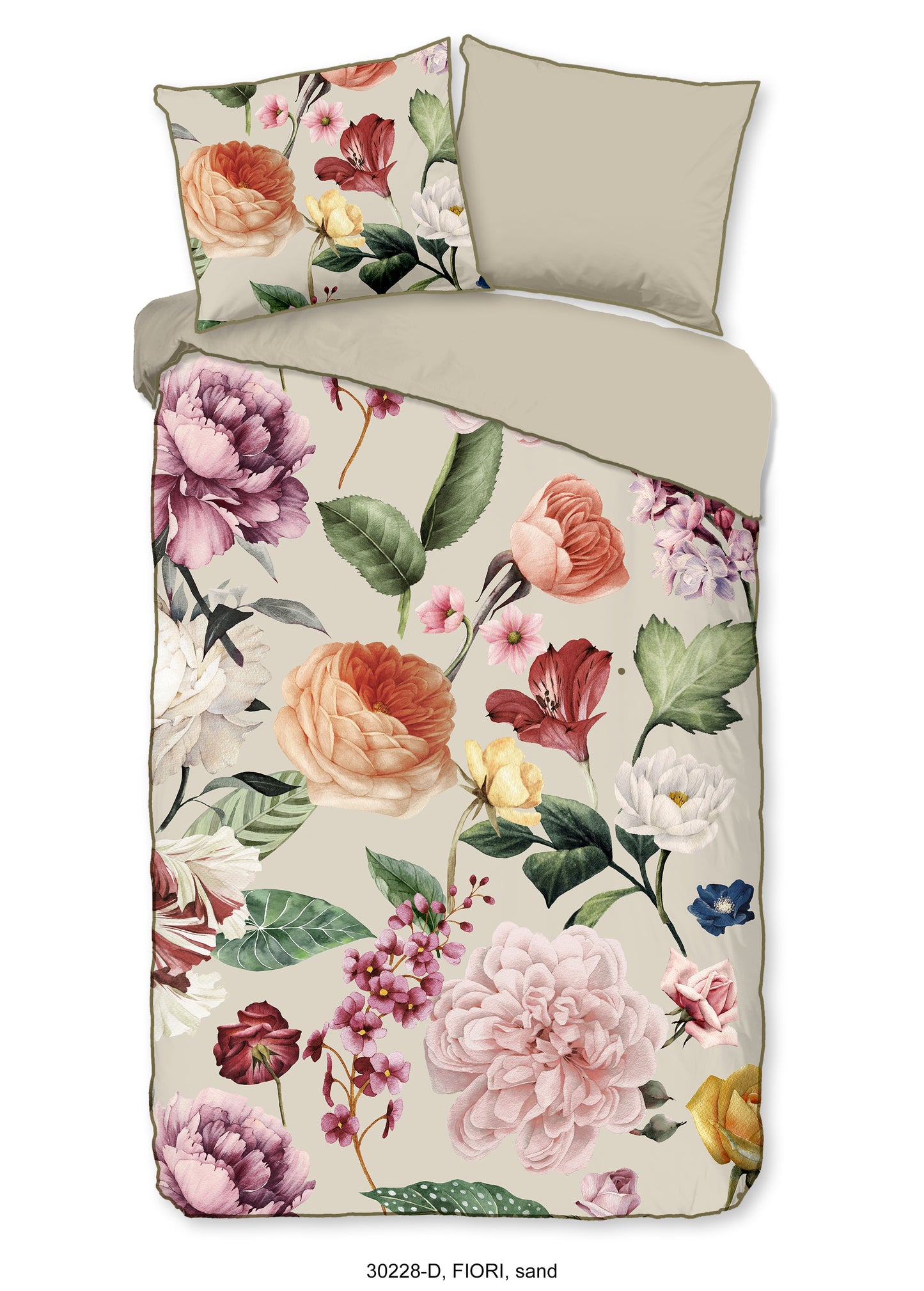 Dekbedovertrek Descanso Fiori - 1 persoons 140Ã—200/220 cm