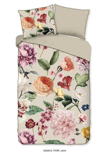Dekbedovertrek Descanso Fiori - 1 persoons 140Ã—200/220 cm
