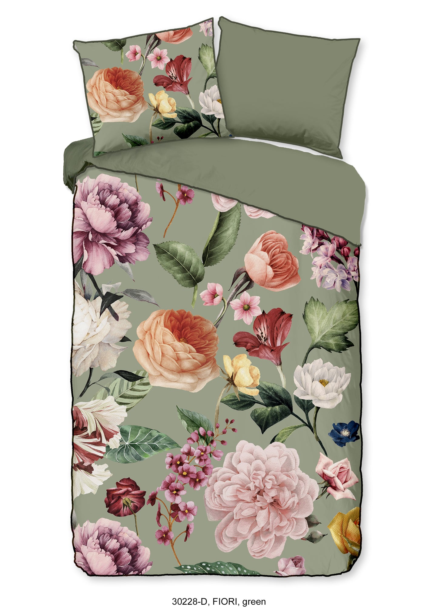 Dekbedovertrek Descanso Fiori - 1 persoons 140Ã—200/220 cm