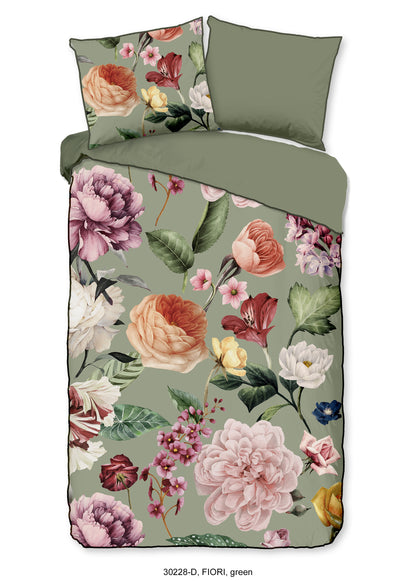 Dekbedovertrek Descanso Fiori - 1 persoons 140Ã—200/220 cm
