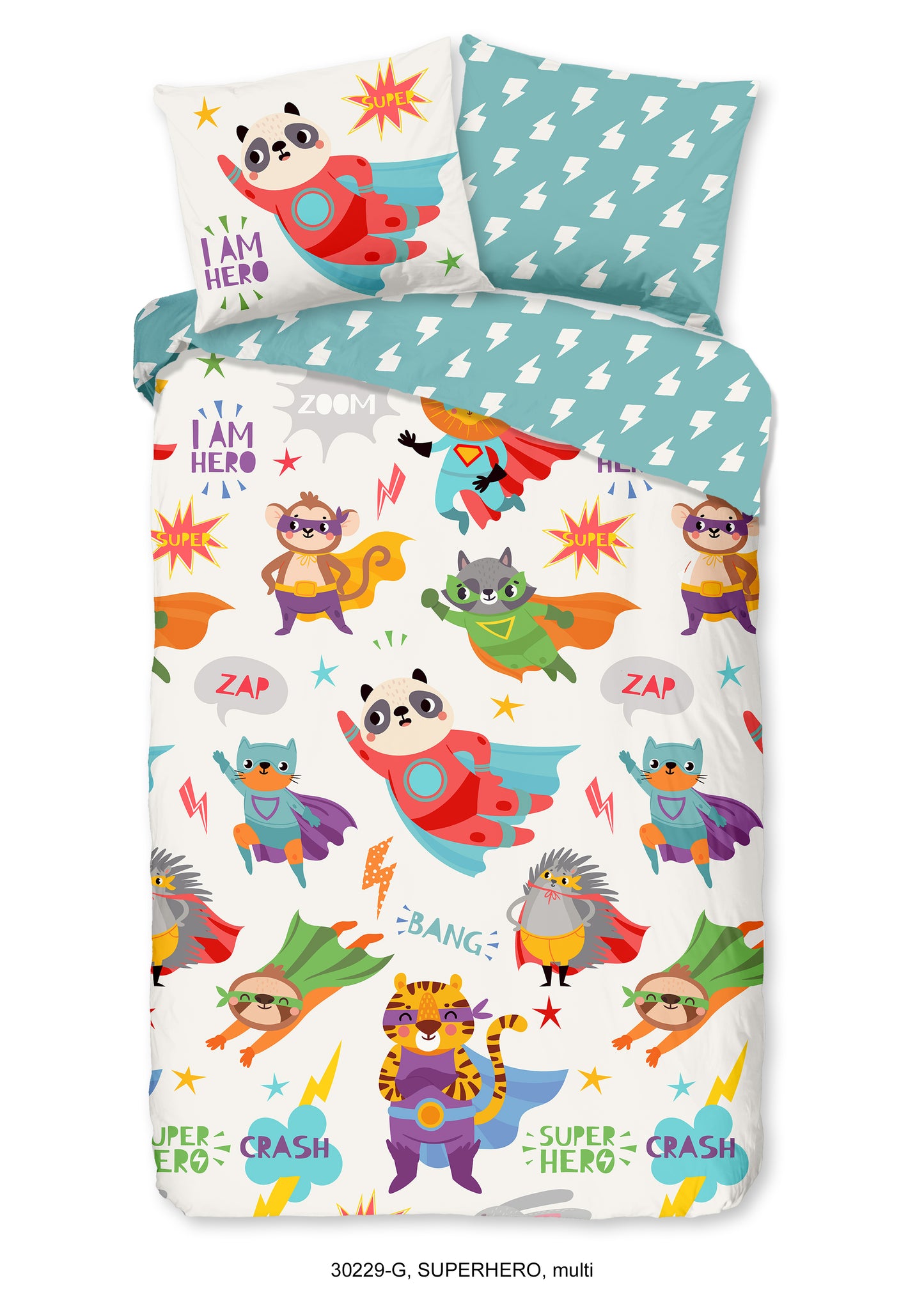 Kinderdekbedovertrek Good Morning Superhero - 1 persoons 140Ã—200/220 cm