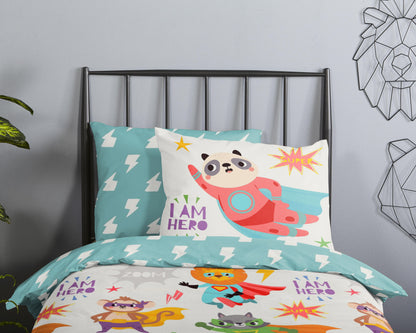 Kinderdekbedovertrek Good Morning Superhero - 1 persoons 140Ã—200/220 cm
