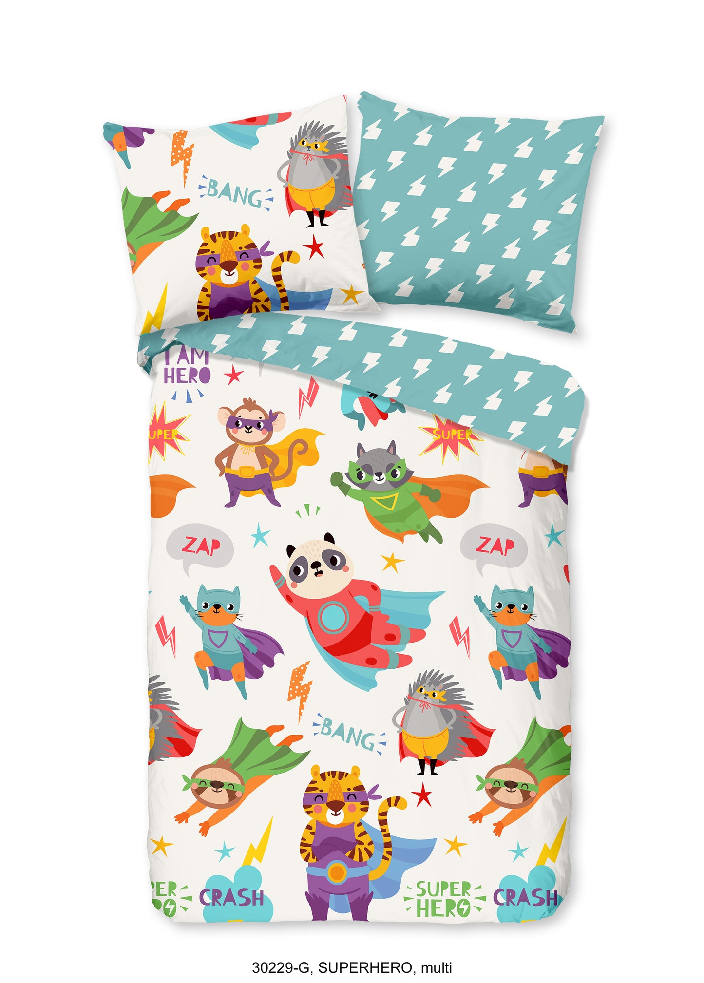 Kinderdekbedovertrek Good Morning Superhero - Peuter 120x150 cm