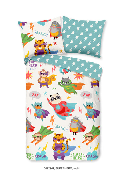 Kinderdekbedovertrek Good Morning Superhero - Peuter 120x150 cm