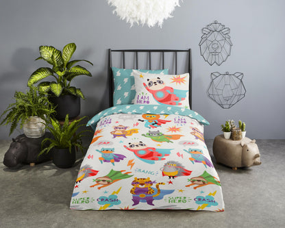 Kinderdekbedovertrek Good Morning Superhero - Peuter 120x150 cm