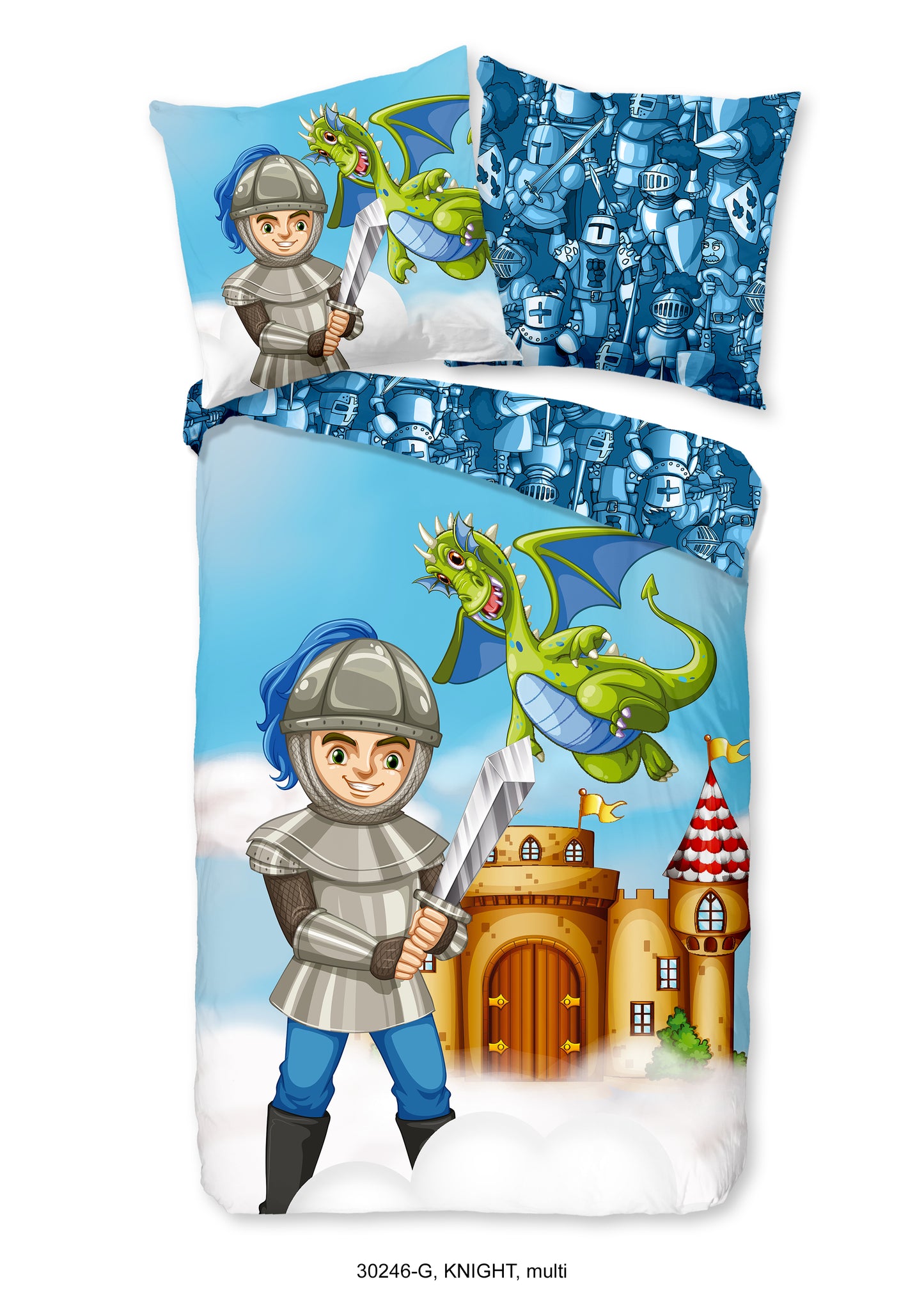 Kinderdekbedovertrek Good Morning Knight - Duitsland 135x200 + 1* 80x80 cm
