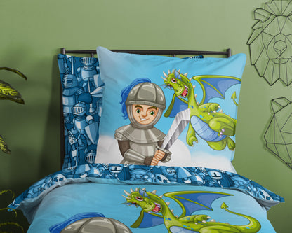 Kinderdekbedovertrek Good Morning Knight - Duitsland 135x200 + 1* 80x80 cm