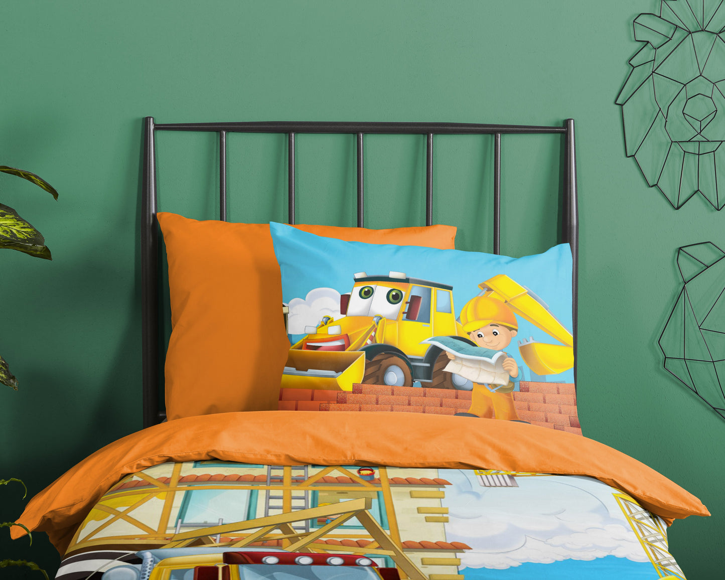 Kinderdekbedovertrek Good Morning Building - 1 persoons 140Ã—200/220 cm