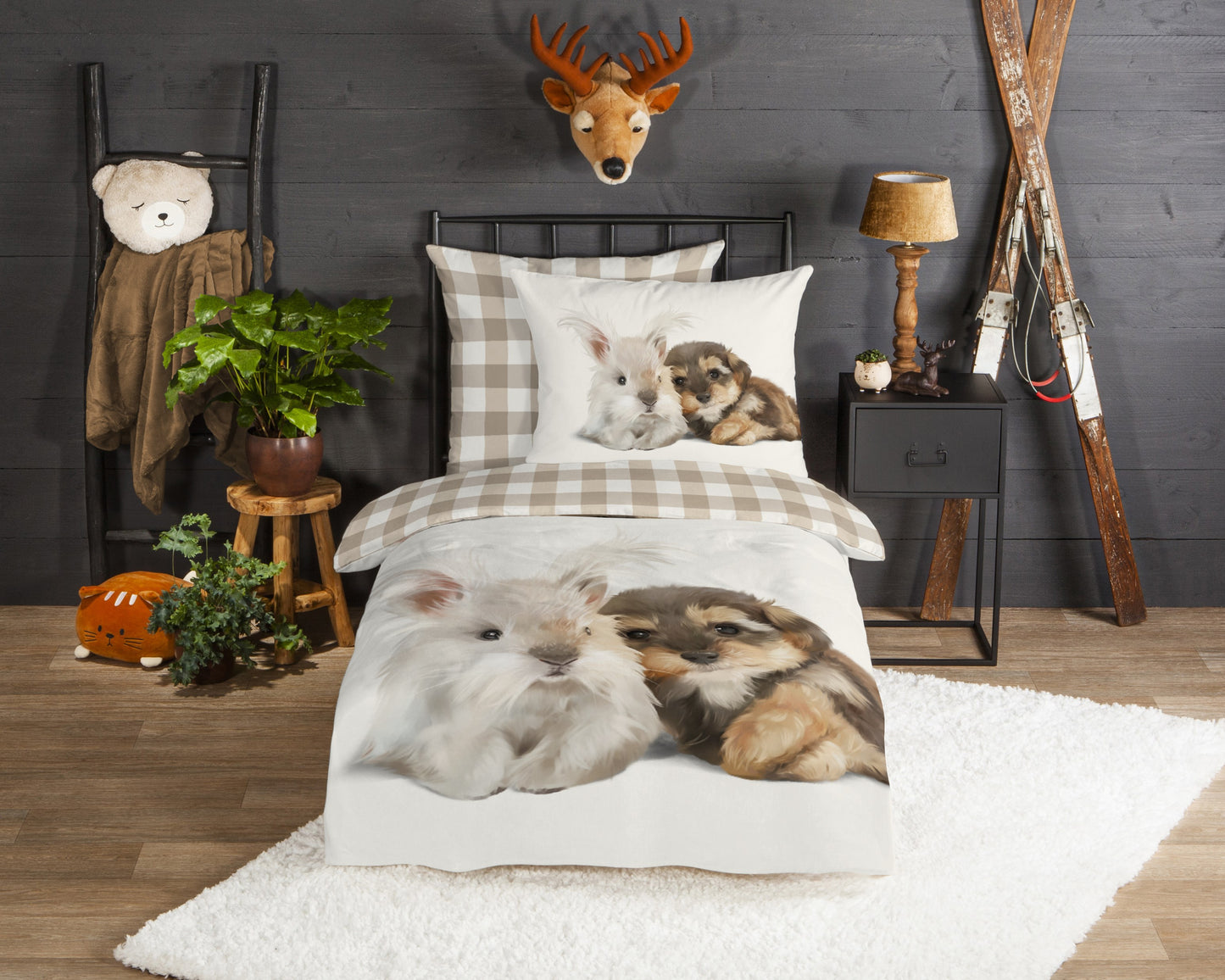 Kinderdekbedovertrek Good Morning Flanel Cute