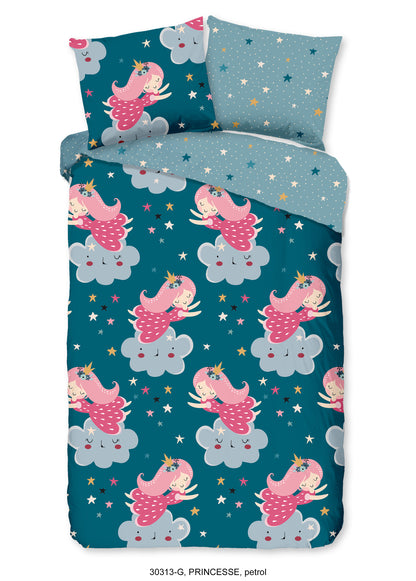 Kinderdekbedovertrek Good Morning Princesse - 1 persoons 140Ã—200/220 cm