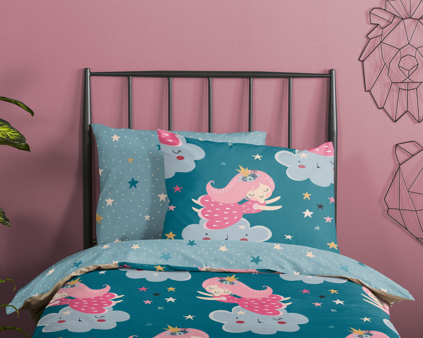 Kinderdekbedovertrek Good Morning Princesse - 1 persoons 140Ã—200/220 cm