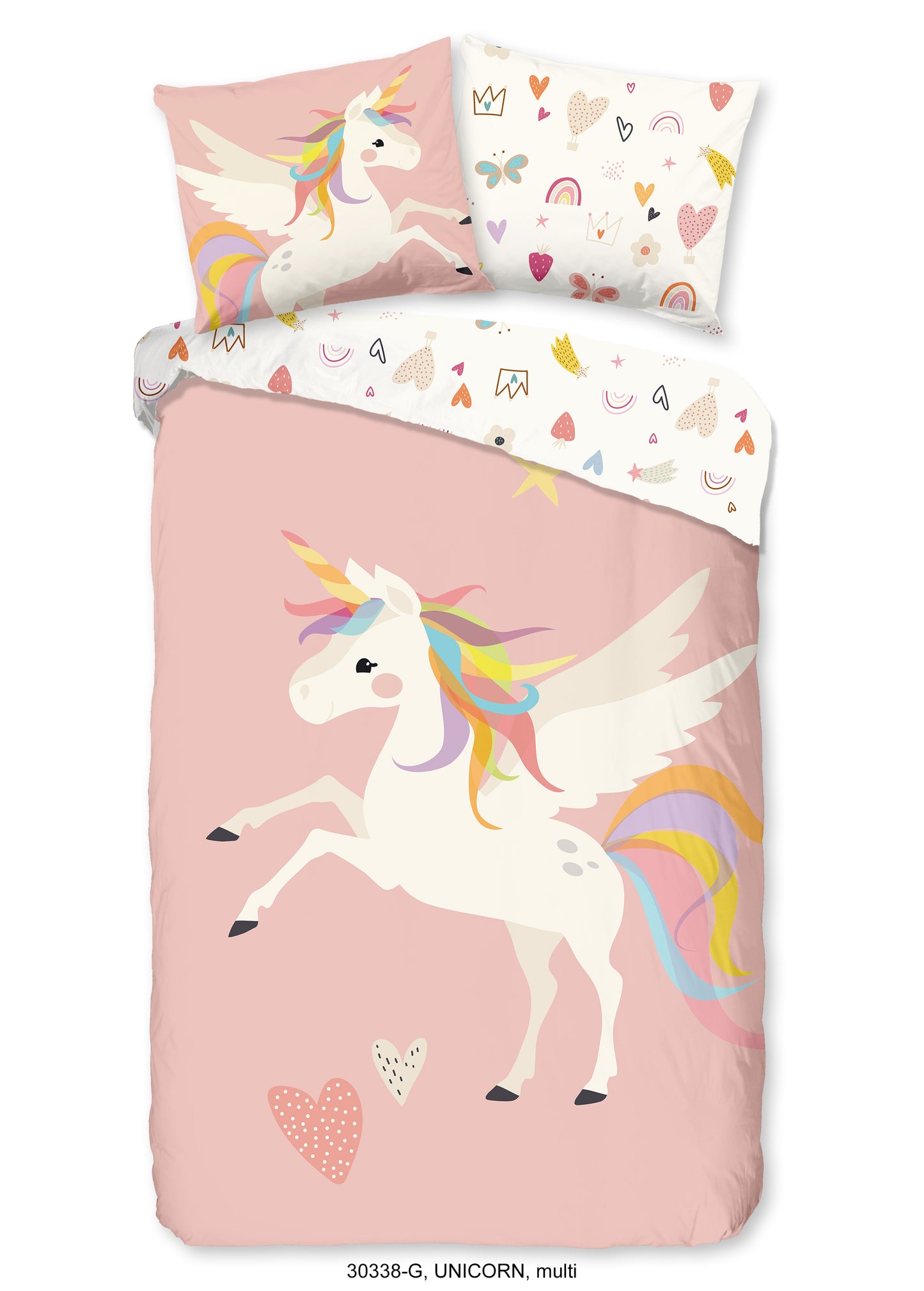 Kinderdekbedovertrek Good Morning Unicorn - 1 persoons 140Ã—200/220 cm