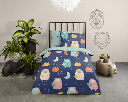 Kinderdekbedovertrek Good Morning Sheep - 1 persoons 140Ã—200/220 cm