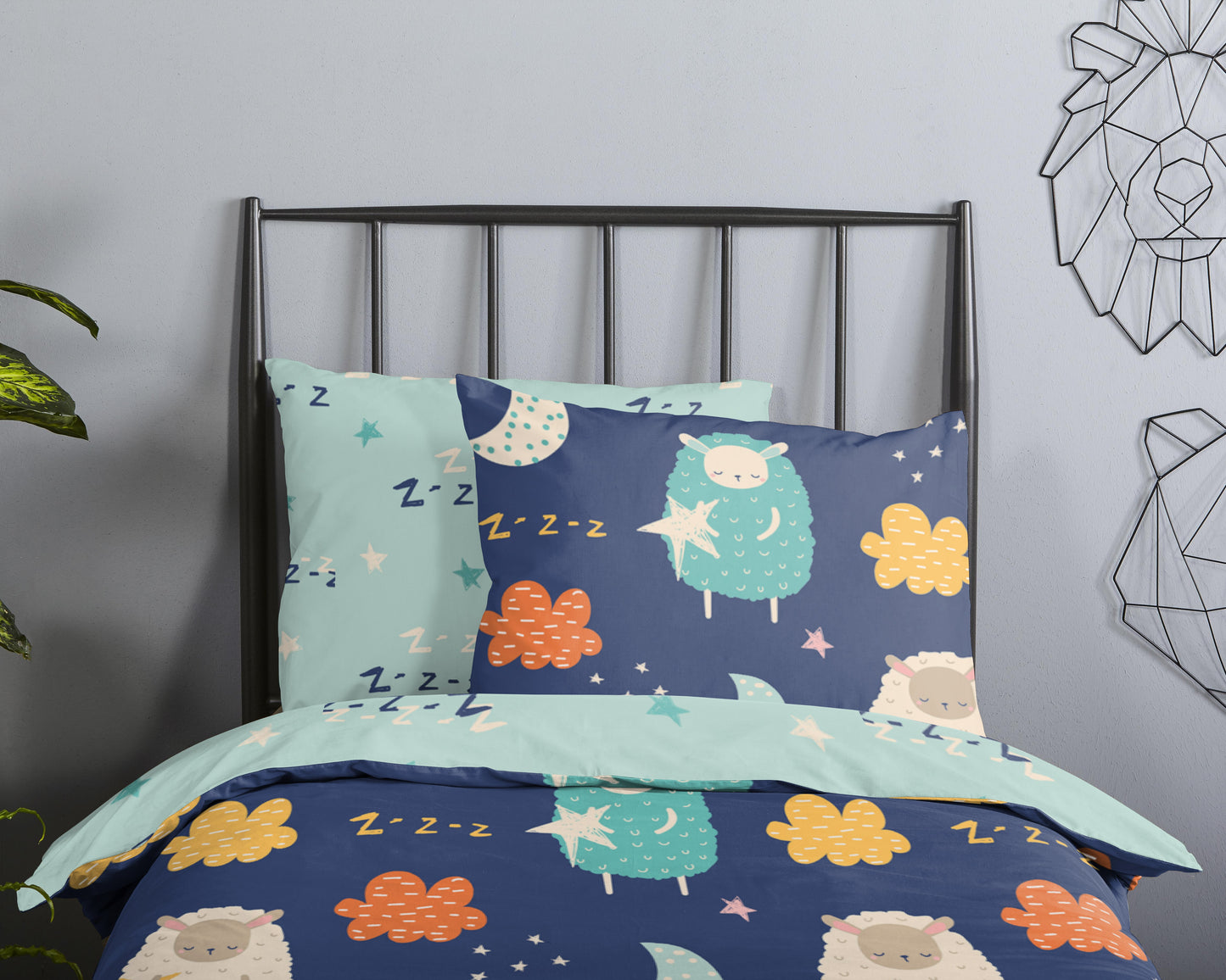 Kinderdekbedovertrek Good Morning Sheep - 1 persoons 140Ã—200/220 cm