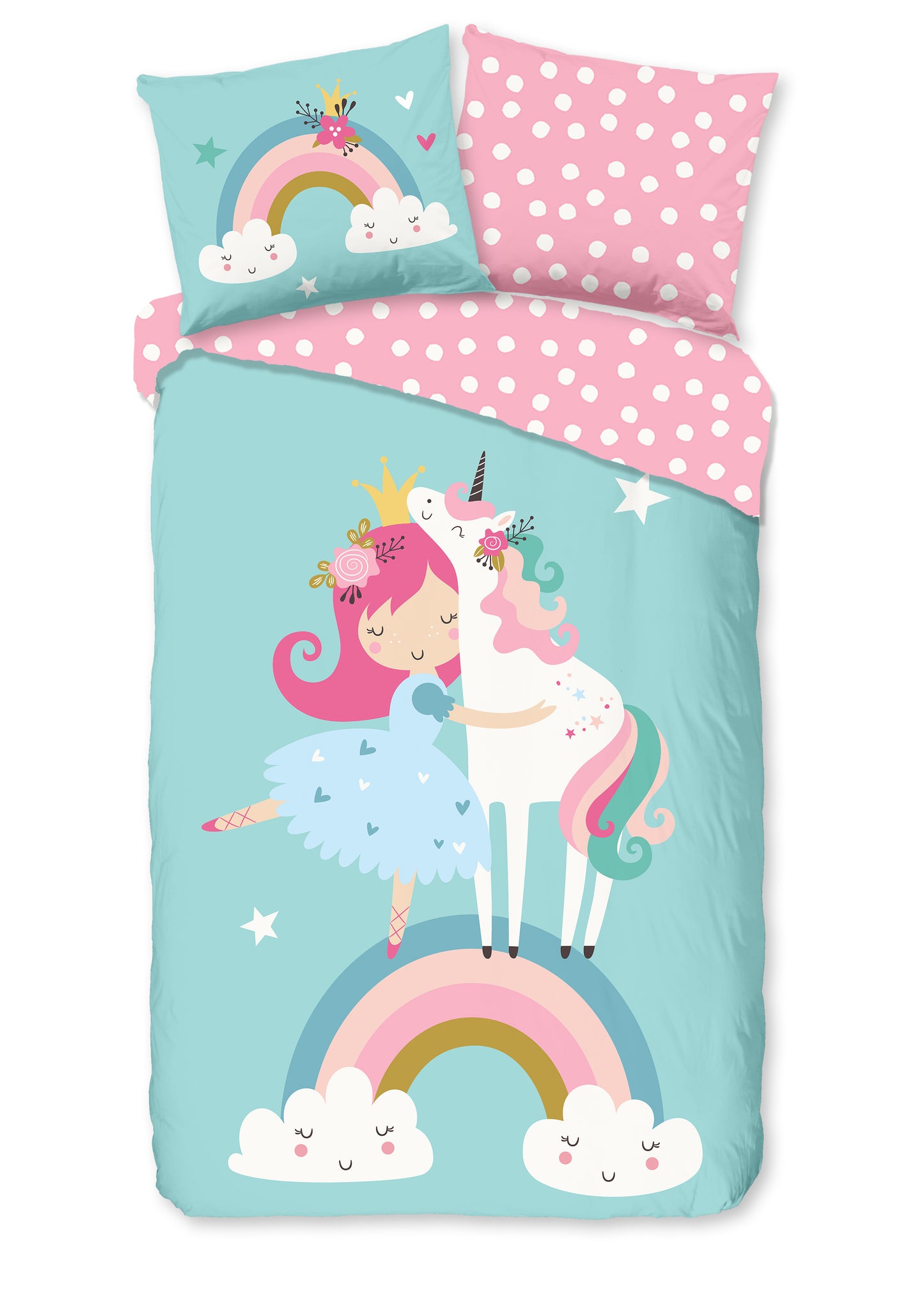 Kinderdekbedovertrek Good Morning Heaven - 1 persoons 140Ã—200/220 cm