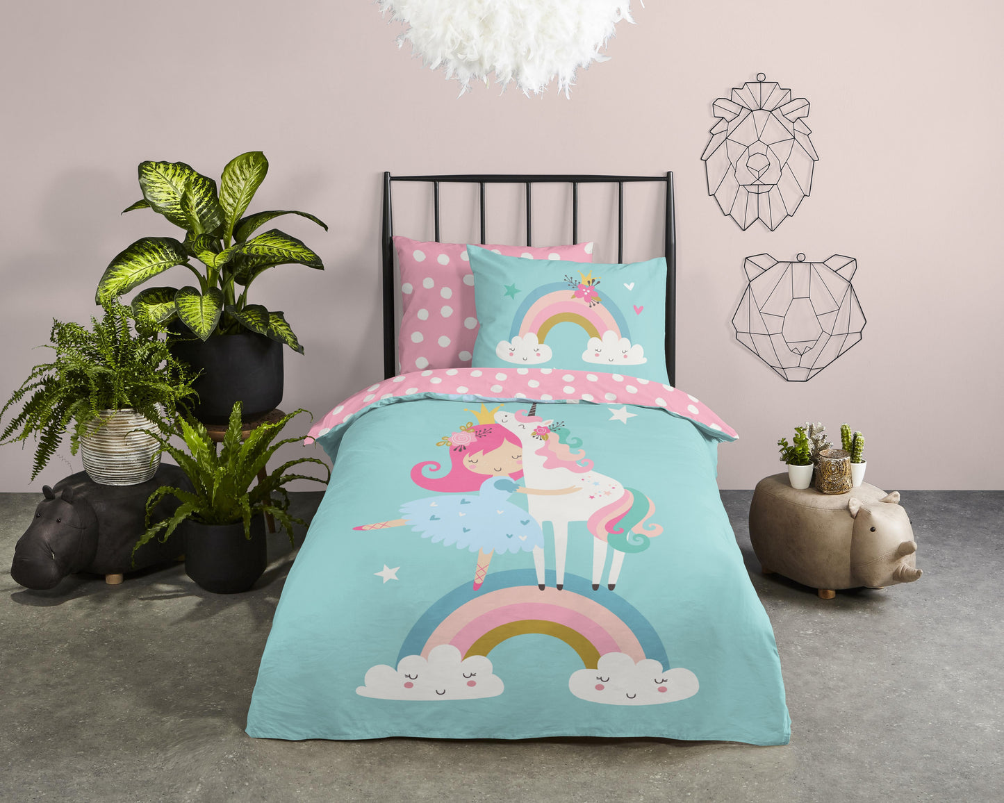 Kinderdekbedovertrek Good Morning Heaven - 1 persoons 140Ã—200/220 cm