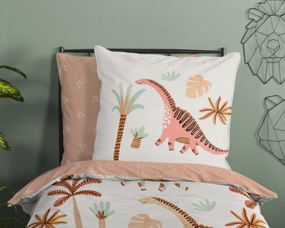 Kinderdekbedovertrek Good Morning Dino - Duitsland 135x200 + 1* 80x80 cm