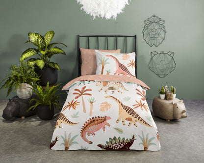 Kinderdekbedovertrek Good Morning Dino - Peuter 120x150 cm