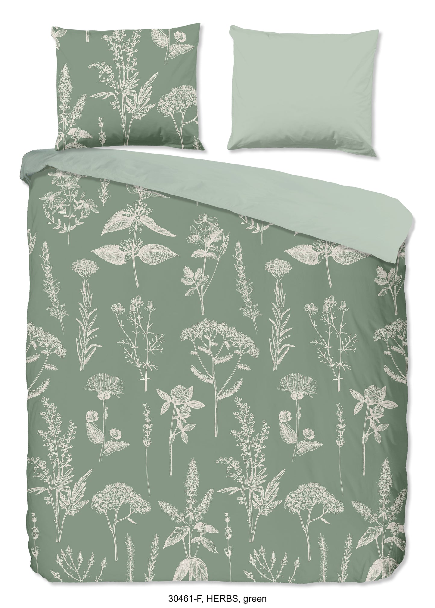 Dekbedovertrek Good Morning Flanel Herbs - Lits jumeaux 240x200/220 cm