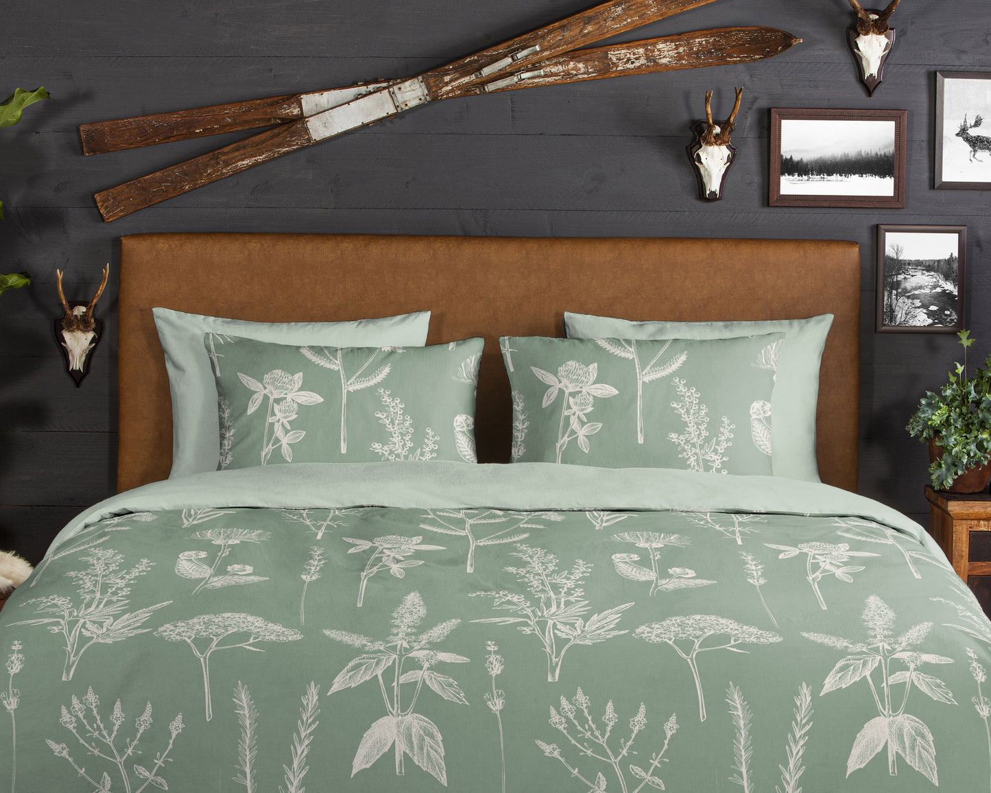 Dekbedovertrek Good Morning Flanel Herbs - Lits jumeaux 240x200/220 cm